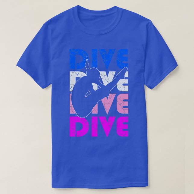 Diven är en fin Springboard Diving Gift för hög di T Shirt (Design framsida)