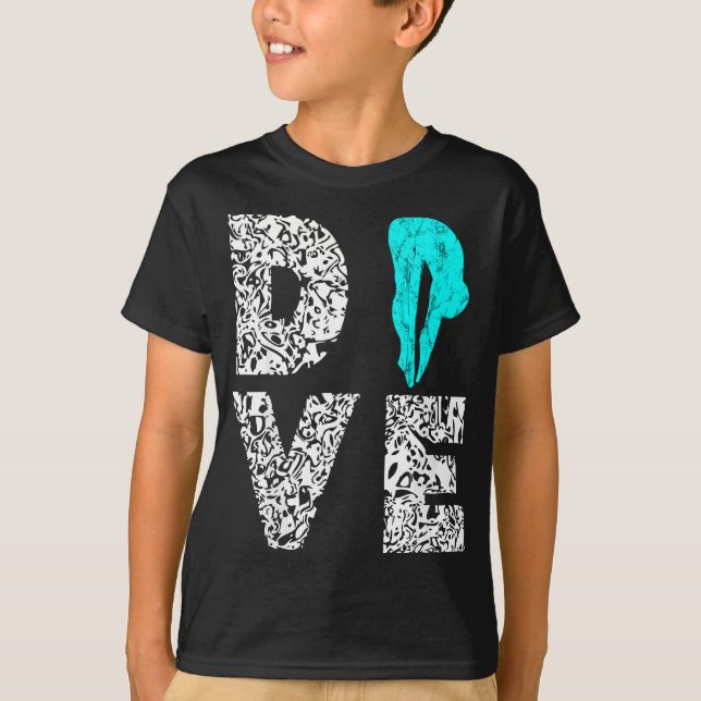 Diven Platform Diving Board Springboard Diving Div T Shirt (Framsida)