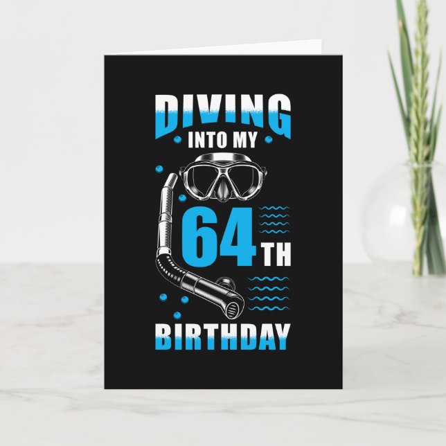 Diver 64:e födelsedagspresent kort (Framsida)