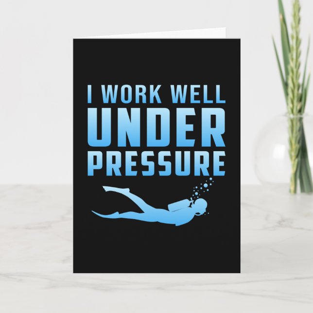 Diver Diving Dyka Dive Funny Sea Gift Idea Kort (Framsida)