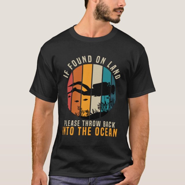 Diver & Diving in the Ocean T Shirt (Framsida)