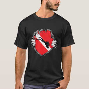 Diver Down Dive Flagga Dyka American Flagga T Shirt