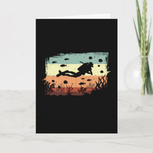 Diver Dyka Retro Funny Gift Idea Kort
