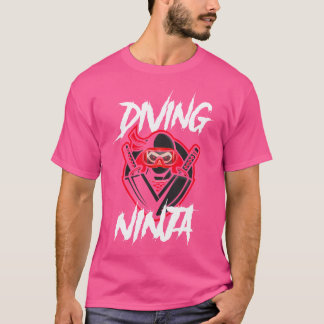 Diver dynydykning Ninja Dyka Scuba Diver T Shirt