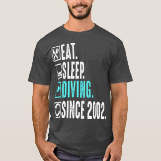 Diver Eat Sömngång Upprepa sedan 2002 Gift T Shirt