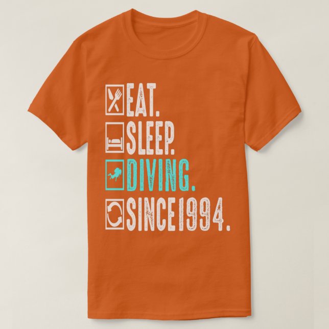 Diver Eat-viloläge Upprepad sedan 1994 Gift T Shirt (Design framsida)