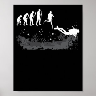 Diver för Dyka för vektorutveckling Poster