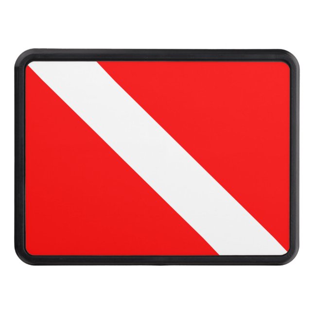 Diver för dykdykare ned i Flagga Dragkroksskydd (Framsidan)