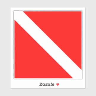 Diver för dykdykare ned i Flagga Klistermärken