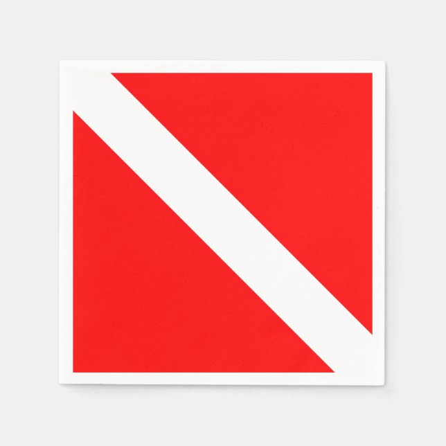 Diver för dykdykare ned i Flagga Pappersservett (Framsidan)