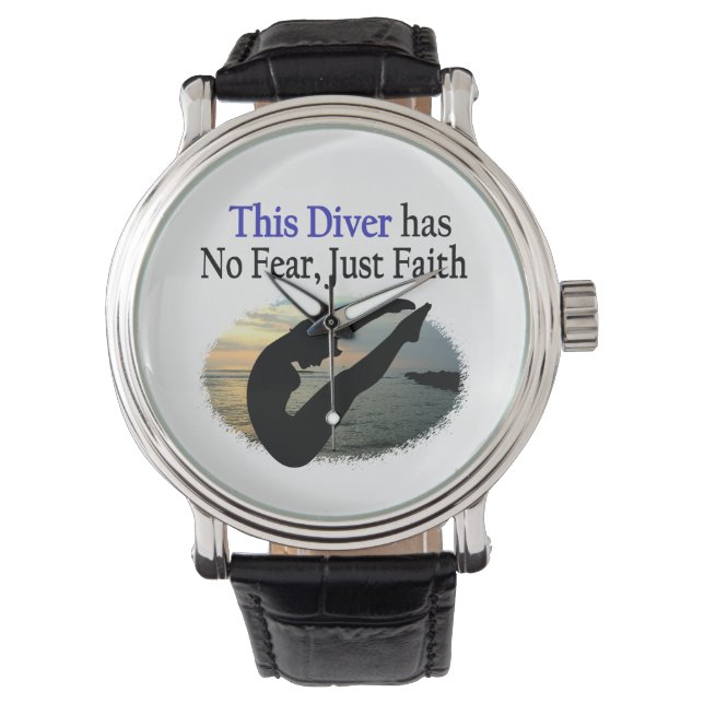 DIVER HAR INGEN RÄDSLA BARA FAITH ARMBANDSUR (Framsida)