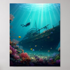 Diver hittar gamla skeppsbrott poster