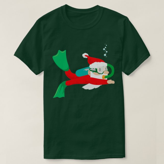 Diver Jultomten Dyka - julklapp 2 T Shirt (Design framsida)
