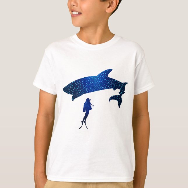 Diver med Shark T-Shirt (Framsida)