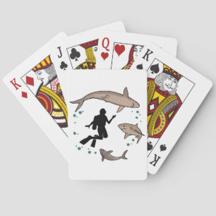 Diver och hajar casinokort