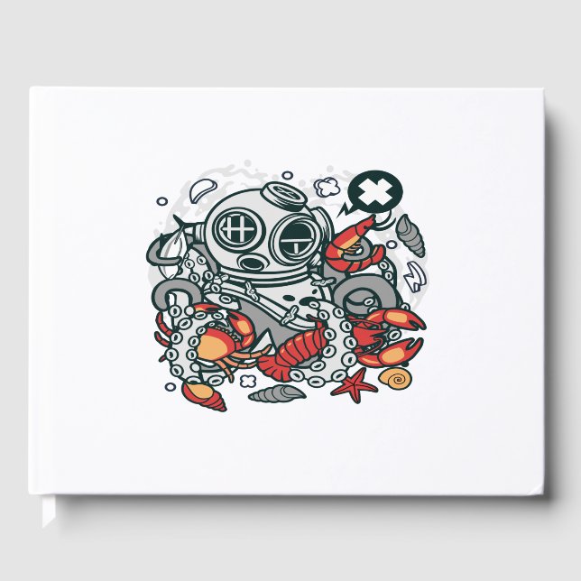 Diver Octopus Gästböcker (Framsida)