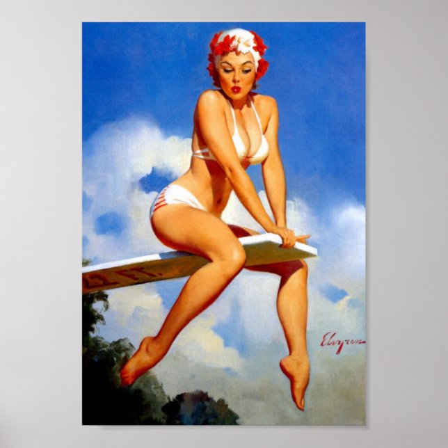 Diver Pin Up Poster (Framsidan)