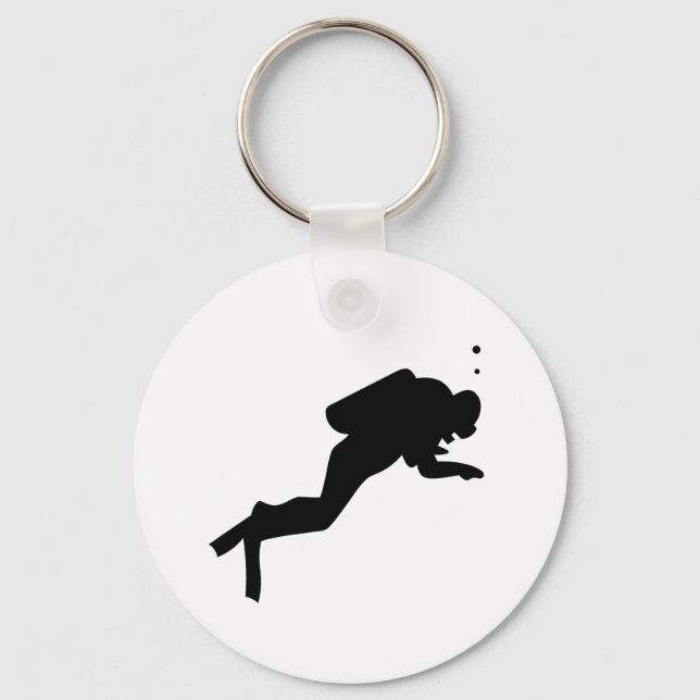 Diver Silhouette - nyckelkedja Nyckelring (Framsida)