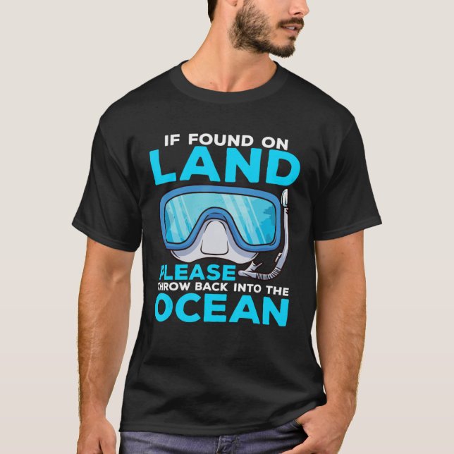 Diver Snorkeling Diving Sport Vacation  4 T Shirt (Framsida)