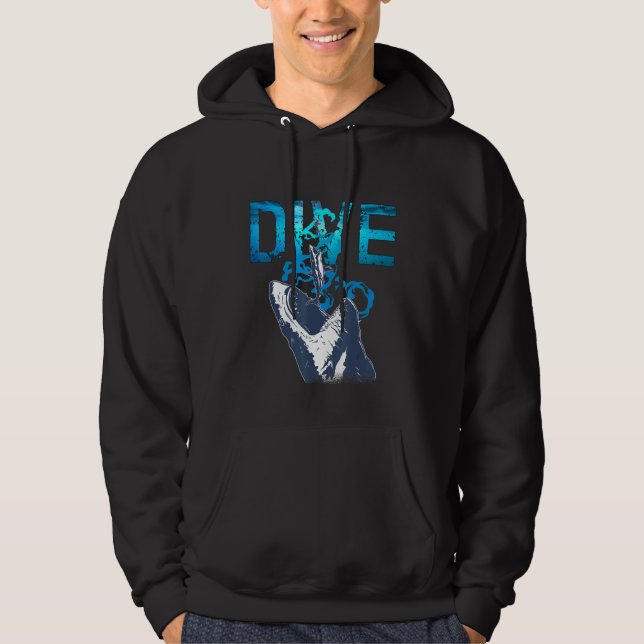 Diver Snorkeling Marine Biolog Diver Hoodie (Framsida)