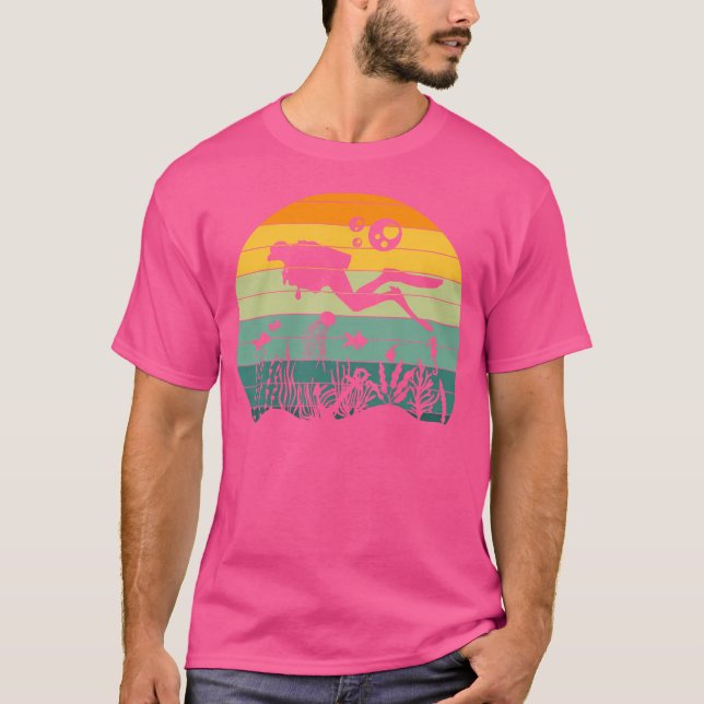 Diver Underwater Snorkeling Dyka T Shirt (Framsida)