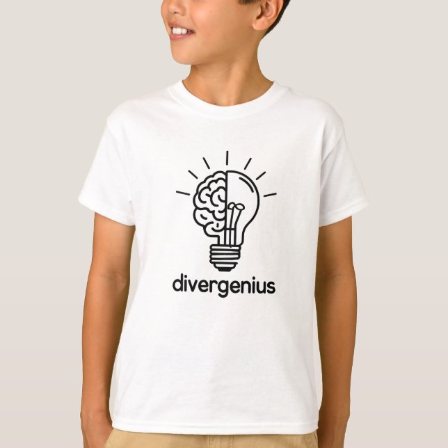 Divergenius T-Shirt Celebrating Neurodiversity an (Framsida)