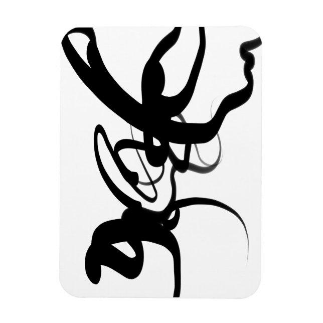 Divers: Abstrakt Black and White Magnet (Vertikal)