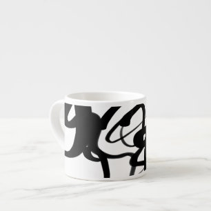 Divers: Abstrakt Black & White Espressomugg