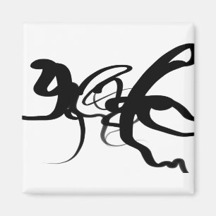 Divers: Abstrakt Black & White Magnet
