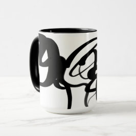 Divers: Abstrakt Black & White Mugg