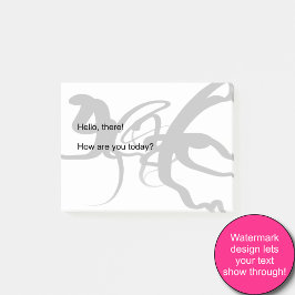 Divers: Abstrakt Black & White Post-it Block