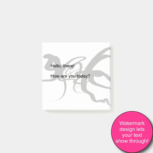 Divers: Abstrakt Black & White Post-it Block (Skapare uppladdad)