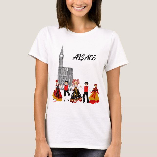 Divers costumes d'Alsace, France T Shirt (Framsida)