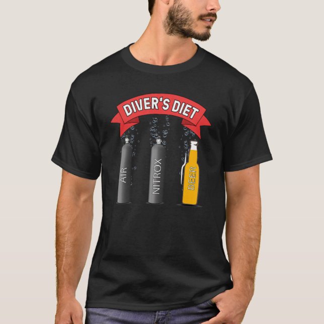 Diver's Diet Luft Nitrox Beer Diving Diet Luft Nit T Shirt (Framsida)