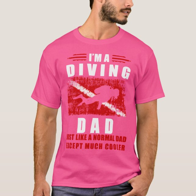 Divers och Dyka Pappa T Shirt (Framsida)
