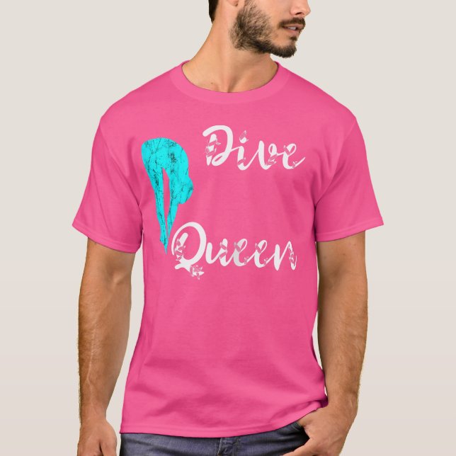 Divers Queen Springboard Diver Platform Diver Boar T Shirt (Framsida)