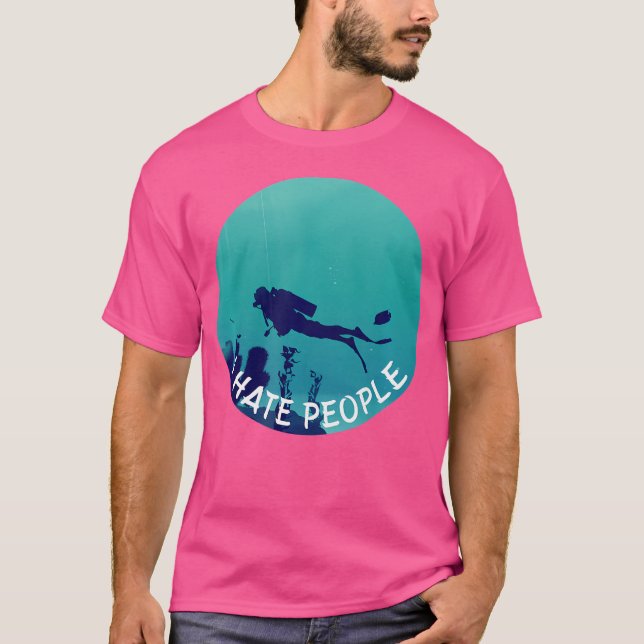 Divers undervattensDyka vid dykning T Shirt (Framsida)