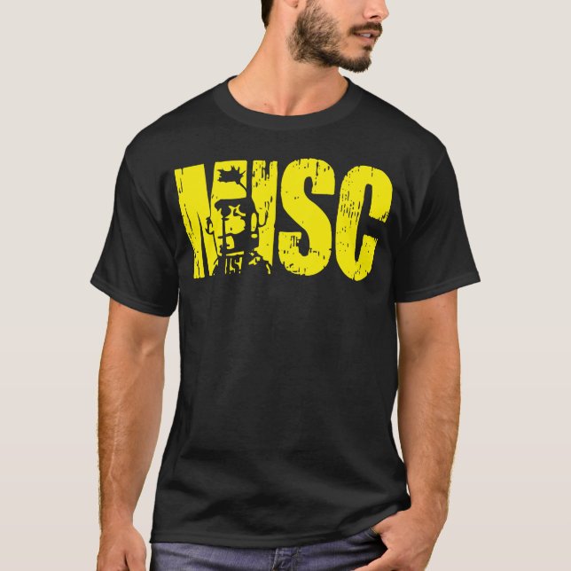 DIVERSE Bodybuildingskjorta - gul text Tee (Framsida)