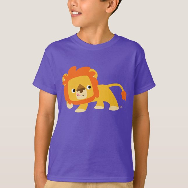 Diverse Cute Tecknad Lejon Barn T-shirt (Framsida)