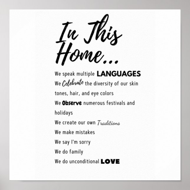 Diverse familjeprodukter poster (Framsidan)