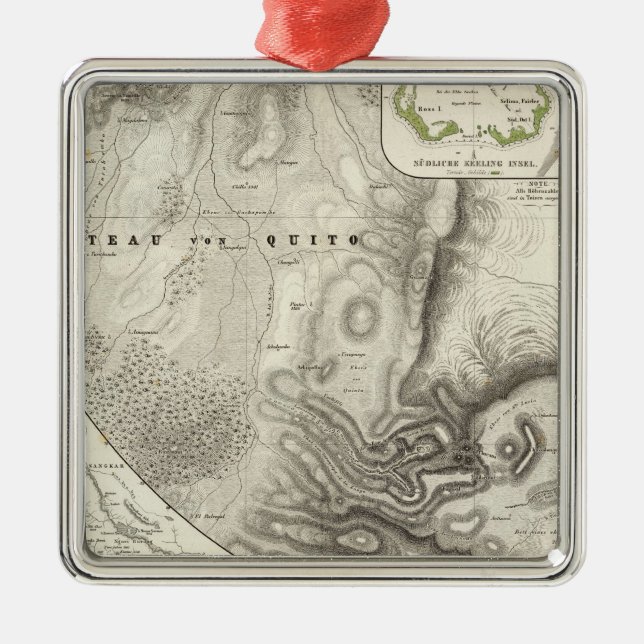 Diverse geologisk kartor julgransprydnad metall (Framsidan)