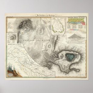 Diverse geologiska kartor poster