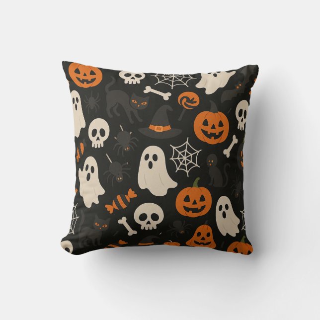 Diverse Halloween-mönster bildkuddar Kudde (Framsida)