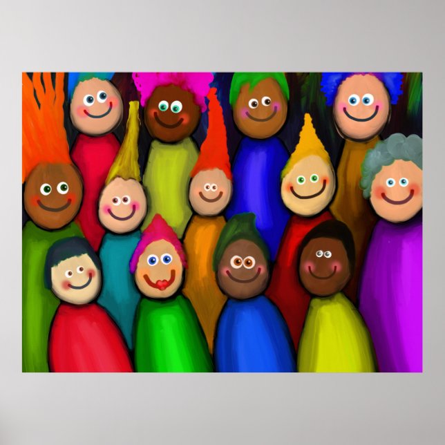 Diverse målning av människor poster (Framsidan)