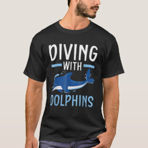 Diverse med delfinmarinsoldater Biolog under vatte T Shirt