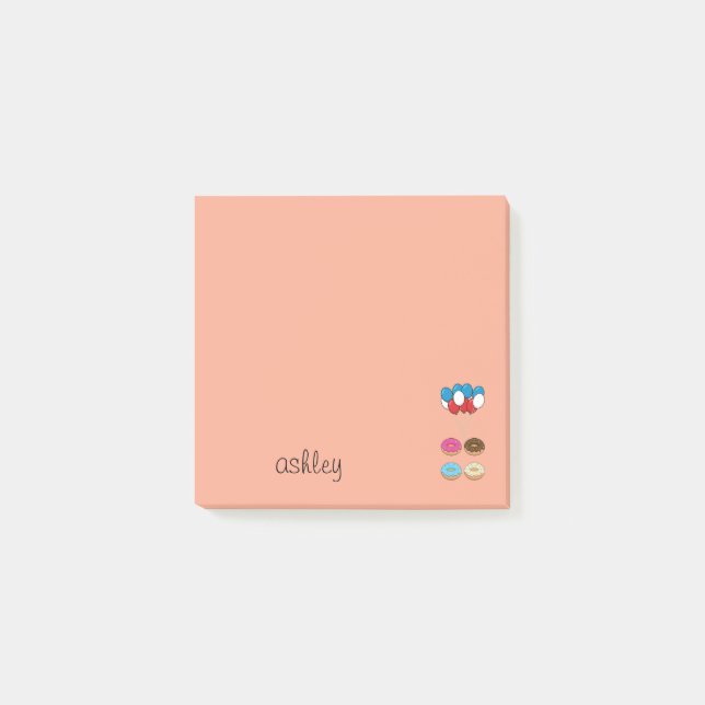 Diverse Munkar och Ballonger | Anpassa Post-it Block (Framsida)
