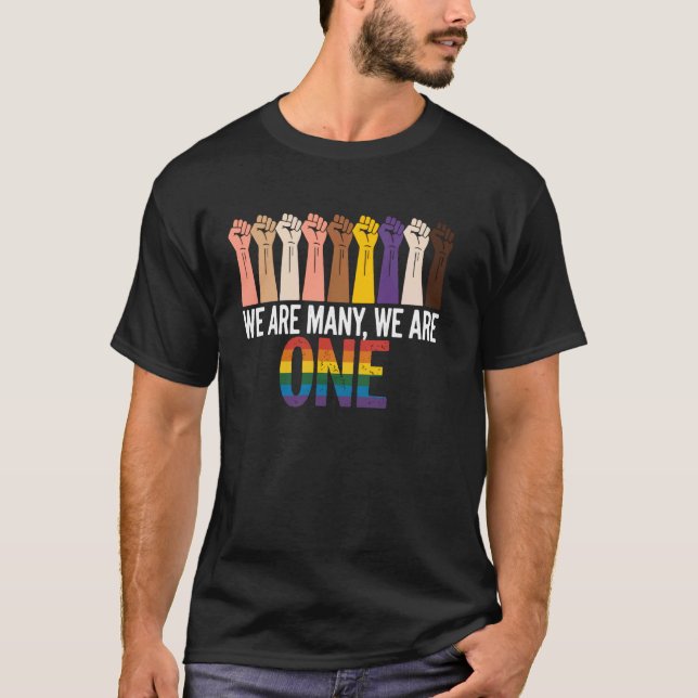 Diverse nävar med enhetsmeddelande t shirt (Framsida)