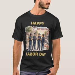 Diverse poliser patriotisk arbetsdagskonst t shirt