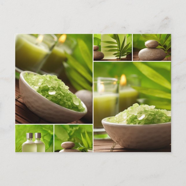 Diverse - Zen Spa Collage Mönster Tre Vykort (Framsida)