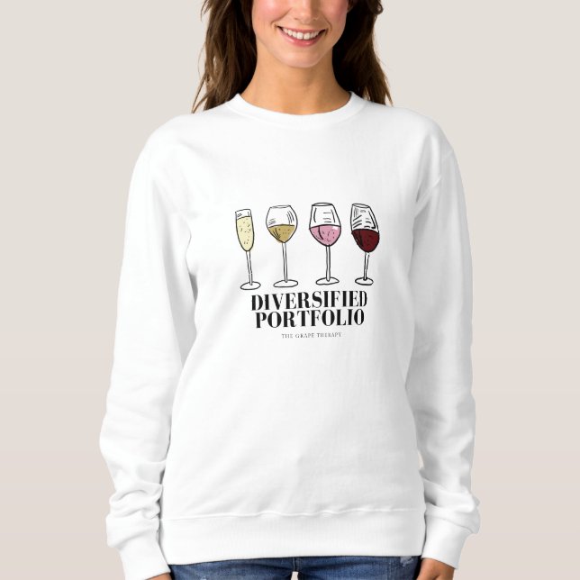 Diversifierad portfölj - funny Vin-tröja T Shirt (Framsida)
